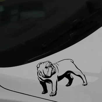 Auto Uzlīme Smieklīgi Olde angļu Buldogs Kauslis Suns Decal Auto Uzlīme PVC Dekoratīvās Uzlīmes Creative Melns/Balts, 16cm*12cm