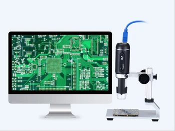 2020New Ierašanās Mega Pikseļi HDMI 1600X 8 LED Digitālo Mikroskopu, USB Endoskopu Kameru Metāla Bāzes