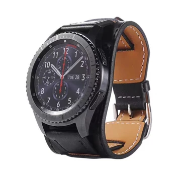 Īstas Ādas Joslu Samsung Rīku S3 Pierobežas/Classic Smart Skatīties Nomaiņa Aproce Siksna Watchband Galaxy Skatīties 46mm