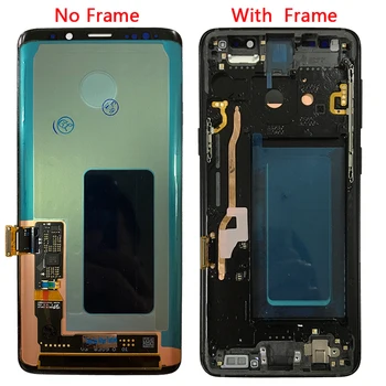 SUPER AMOLED S9 S9 Plus LCD Samsung S9 S9+ Plus LCD Displejs, Touch Screen Ar Rāmi Galaxy S9 SM-G96O G965 LCD Remonts
