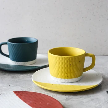 Japāņu Keramikas Kafijas Tasi Krāsu Svītrās Skrubis Radošo Piena Tējas Tase Pēcpusdienas Tējas Tasi Uzstādīt MJ1111