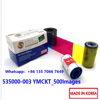 10Pieces Saderīgu Datacard 535000-003 YMCKT 500 Attēli un Tīrīšanas Komplekti Izgatavoti Korejā Datacard CD800 CD80 CD80plus Printeriem