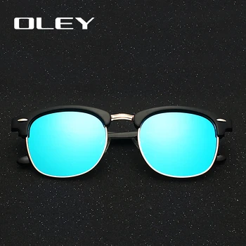 OLEY Zīmolu Sieviešu Retro Polarizētās Saulesbrilles, Modes Klasisko Apaļo UV Aizsardzība Aizsargbrilles Unisex