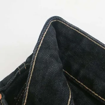 ZRN Sieviešu 2020. gadam, modes vintage augsta vidukļa overlength džinsi, melnas bikses bikses kabatas rāvējslēdzēju sieviešu plaša kāju džinsa bikses