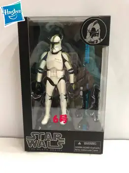 Star Wars Melnā Sērija 6 Collu Stormtrooper Darbības Rādītāji Kolekcionējamu Rotaļlietu, Mazulis Darth Vader Boba Fett Kylo RenChristmas Dāvanas