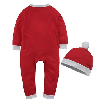 Jaundzimušo Bērnu Zēniem Kombinezonus Ziemassvētku Infant Baby meiteņu Drēbes Jumpsuit Cute Pidžamas Tērpiem Jauno Gadu Toddler Kombinezonus Kostīms