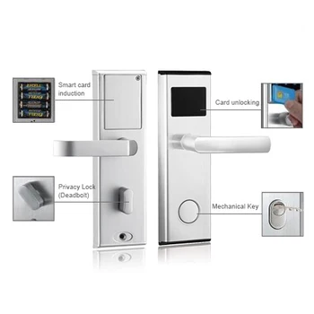 Nerūsējošā Tērauda Labas Kvalitātes Durvju slēdzenes Karstā Pārdošanas Smart RFID Karte, Durvju slēdzenes, Elektriskās Viesnīcā, Durvju slēdzenes