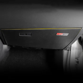 Mans Labs Auto pilota uzglabāšanas kaste oglekļa šķiedras ādas anti-kick cimdu kārbas aizsargs Toyota C-AP 2016 2017 2018 Auto stils