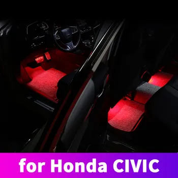 LED interjera atmosfēru lampas kāju lampas apdare lampas atmosfēru lampas modifikācijas Honda Civic 10 2016 2017 2018 2019 20