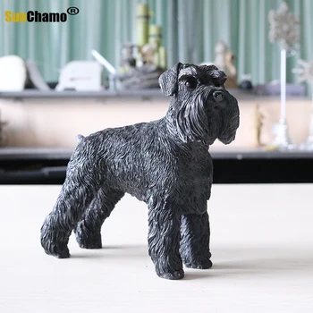 Modes Apdare Amatniecības Miniatūras Figūriņas Vācu Schnauzer Suns Izstrādājumi, Gleznojumi Piederumi Suns Modeļus, Miniatūras Figūriņas