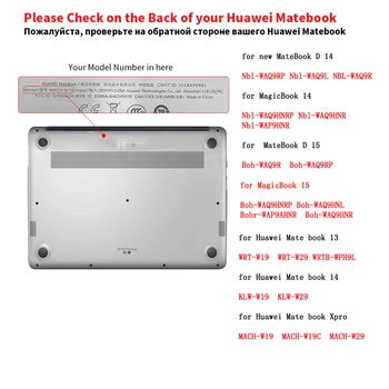 Par HUAWEI MateBook X Pro 2019 13.9/MateBook 13 14/MateBook D 14 D 15 -Print Krāsošana DATORA Korpusa Klēpjdatoru Anti-Scratch lietu Vāku