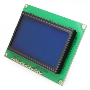 Jaunas Ielidošanas 128 x 64 LCD Displeja Modulis Zilā Ekrāna fona Apgaismojumu, Lai Arduino Kontrolieris Darbi ST7920