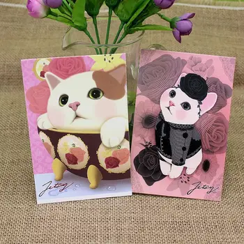 36Pcs / set karikatūra cute kaķēns pastkartes dzimšanas dienas apsveikuma kartiņu, modes kancelejas preces suvenīru pastkartes