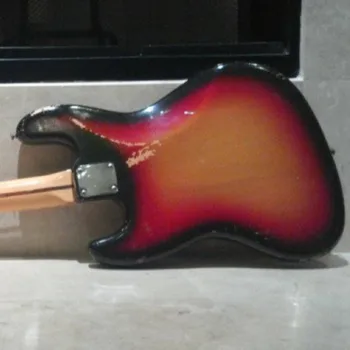 Augstākās kvalitātes FDJB-5029 antīko Darīt vecs 3TS sarkano krāsu plāksnes rožkoka fretboard 4 stīgas, Jazz Bass ģitāra , Bezmaksas piegāde