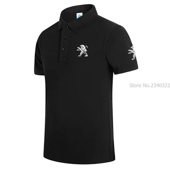 Vasaras Klasisko Zīmolu Vīriešu krekls, Vīriešu Peugeot Polo Krekls ar Īsām Piedurknēm Polos Krekls, T Dizainers Polo Krekls Plus Izmērs S-3XL