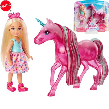 Mattel, Barbie Dreamtopia Chelsea Lelle Unicorn 6-Collu Mini Pasaku Uzvalks Aksesuāri Lelle Izlikties, Spēlēt Meitene Dāvanu Bērniem Rotaļlietas