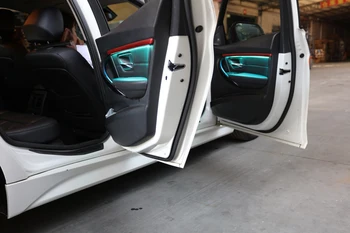 9-krāsu automātiski pārrēķina Automašīnas salona durvju apkārtējās gaismas dekoratīvais apgaismojums tūninga automašīnas BMW 3 series F30 F35-2018
