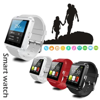 2020 Jaunu Stilīgu U8 Bluetooth Smart Skatīties iPhone IOS Android Pulksteņi Valkāt Pulksteni Valkājamas Ierīces Smartwatch PK Viegli Valkāt