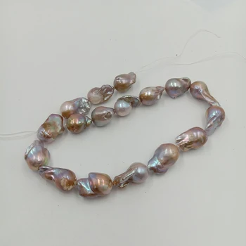 Pērļu krelles, Dabas saldūdens zaudēt pērle ar baroka formas, LIELAS, VIOLETI BAROKA formas pērle .13-22 mm,jauku dabas krāsu