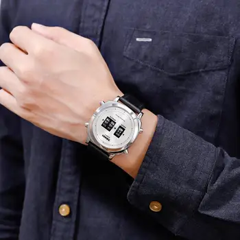 SKMEI 2020. gadam Creative Bungas Vīriešiem Skatīties Ādas Rokas pulksteni Ūdensizturīgs, Oriģināls Dizains, Rullīšu Kvarca Skatīties Vīriešu Pulksteņi reloj hombre
