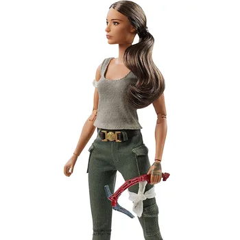 Tomb Raider Barbie Lelle Ierobežota Kolekcija Klasisks Rotaļu Ar Dāvanu Karti Piederumi Lara Croft Modeļu Lelle Meitene Dāvanas