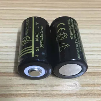 DING LI SHI JIA 4gab 16340 Akumulators 3,7 V Uzlādējams 3800mAh Litija Li-ion Baterija CR123A Baterijas, Lāzera Pildspalva Šūnu