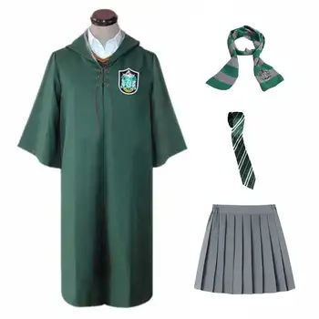 Sievietes Vecākais Meitenes Quidditch Drēbes Cosplay Pieaugušo Zaļš Sarkans Vednis Master Drēbes, Apmetni, Apģērba Hermione Halloween Kostīms