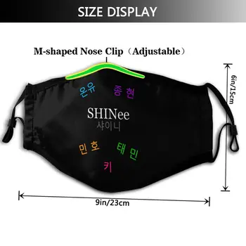 Kpop Shinee Mutes, Sejas Maska SHINee Grupas Nosaukums Dalībnieku Sejas Maska Modes Smieklīgi ar 2 Filtriem Pieaugušo