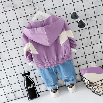 Rudenī Bērni Puiku Meiteņu Drēbes Bērniem Kapuci Jaka, T Krekls, Bikses 3Pcs/komplekti Bērniem Toddler Apģērbu Tērpi Zīdainim Treniņtērpi