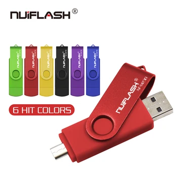 OTG USB Flash Drive 4GB 8GB 16GB Pen Drive 32GB 64GB Krāsains Memory Stick Mini U Diska Pen drive USB 2.0 Dāvanu