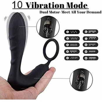APHRODISIA Silikona Vīriešu Prostatas Massager Anālais Vibrators 10 Ātrumu Seksa Rotaļlietas Vīriešiem Bezvadu Tālvadības Butt Plug Ar Gredzenu