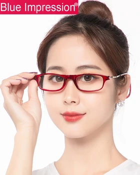 Karstā Pārdošanas Tuvredzīgs acis Magnēts, Lasīšanas brilles, lai Vīrieši Sievietes vecuma tālredzība brilles var pakārt kaklā locīšanas Magnētisko Lasīšanas brilles