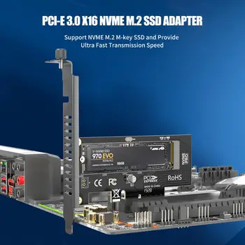 AMPCOM M. 2 NVMe SSD Express Card M Taustiņu, lai PCIE 3.0 X4 Adapteris Ārējo SSD Atbalsta 230-2280 Izmērs M. 2 PILNU ĀTRUMU