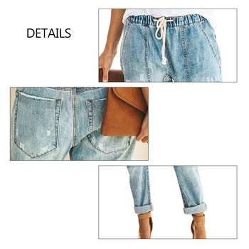 DAPHLIAC Vintage Dāmas Boyfriend Jeans Sieviešu Ciets Zilā Augsta Vidukļa Džinsus Streetwear korejiešu Stila Džinsa Zīmuli Bikses