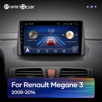Prelingcar Android 10 2 din DVD Auto Radio Multimediju Video Atskaņotājs, GPS Navigācijas Renault Megane 3 2008-Fluence 2011