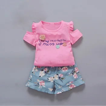 Meiteņu Apģērbu Komplekti, Vasarā Bērniem Bērnu Kokvilnas Modes T-krekls, Šorti 2gab Treniņtērpi, lai Bebe Meitenes Bērniem Skriešanas Kostīmi 2020