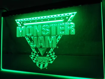 LC236 - Monster Jam LED Neona Gaismas Zīme, mājas dekoru amatniecības