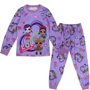 LOL Bērnu Apģērbu Karikatūra Pidžamas Meitenēm Bērnu Pidžamas Uzvalks Baby Meitenes Lol Apģērbs, Pidžamas Bērniem Pijamas Infantil Halloween