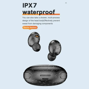 T5 Bluetooth 5.0 Bezvadu Austiņas IPX7 Ūdensizturīgs Trokšņa Samazināšanas Austiņas TWS Mini HiFi Stereo Austiņas ar Mikrofonu