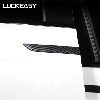 LUCKEASY Durvju rokturi apdares lentes, Lai tesla model X 2016-2020 ABS Automašīnas durvju apdares uzlīmes, 4gab/komplekts