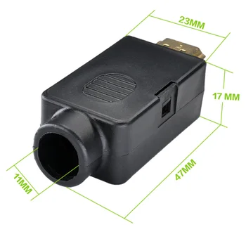 1GB, HDMI 19PIN Male Plug Solderless Starplaikos Spailes Kontaktligzda Ar Vāciņu