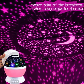 Rotācijas Projektoru Zvaigžņota Nakts Lampas Sky Star Bērniem Bērniem Bērnu Miega Romantiska LED USB Projekcijas Gaismas Ziemassvētki Svētku Dāvanu