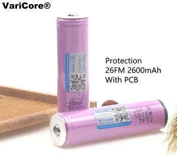 VariCore 4GAB Jaunas Oriģinālas par 18650 ICR18650-26 2600mAh Ar Aizsardzības Uzlādējamās Baterijas