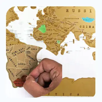 Scratch off Pasaules Karte Ceļojumu Karti, Plakātu, Viegli Skrāpējot Zelta Foliju, Atklāj Novērtēta jebkurā Ceļošanas Entuziasts