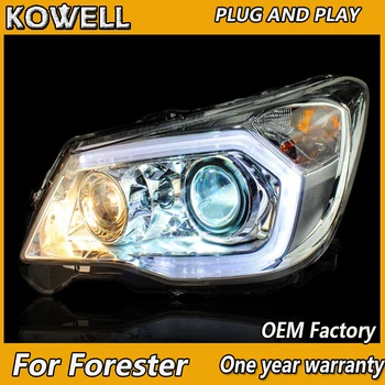 KOWELL Auto Stils attiecībā uz Forester priekšējiem Lukturiem 2013-2016 Oriģināls Dizains, LED priekšējo Lukturu LED dienas gaitas lukturi Bi Xenon Lēcu High Low Beam Autostāvvieta