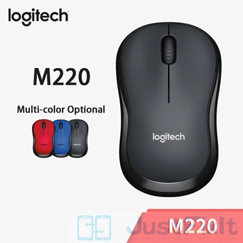 Logitech M220 Bezvadu Peli, Klusa Pele 2,4 GHz Augstas Kvalitātes Optiskā Ergonomisks Peles PC Spēļu Mac OS/Logu 10/8/7