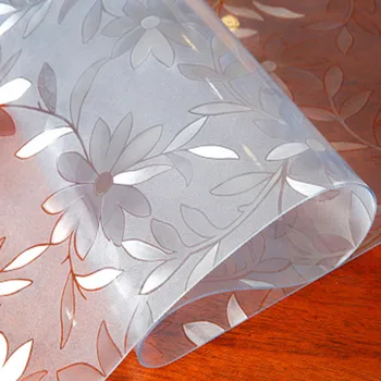 Galda Segums 1.00 mm 1.5 Mm Soft Stikla Caurspīdīgs PVC Galdauts Ūdensizturīgs Puse Kāzu Mājas Virtuve, Ēdamistaba Placemat
