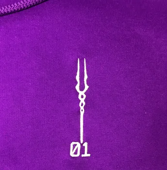 Evangelion Shogoki EVA 01 Šķēpu no Longinus Izšuvumi sporta Krekls Violetā Gadījuma Puloveri Rudens Ziemas Drēbes Streetwear