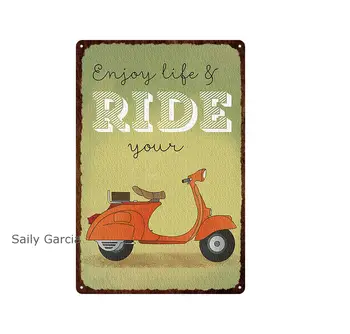 Retro Motociklu Vintage Metāla Plakātu Motociklu Sacīkšu Metāla zīmju Skārda Zīme Sienas Dekoratīvās Plāksnes Garāža Mājas Dekoru