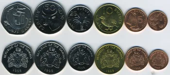Komplekts no 6 Gambija Monētas, 1998 Pavisam Jauns Autentisks Oriģinālu Monētu Kolekciju UNC